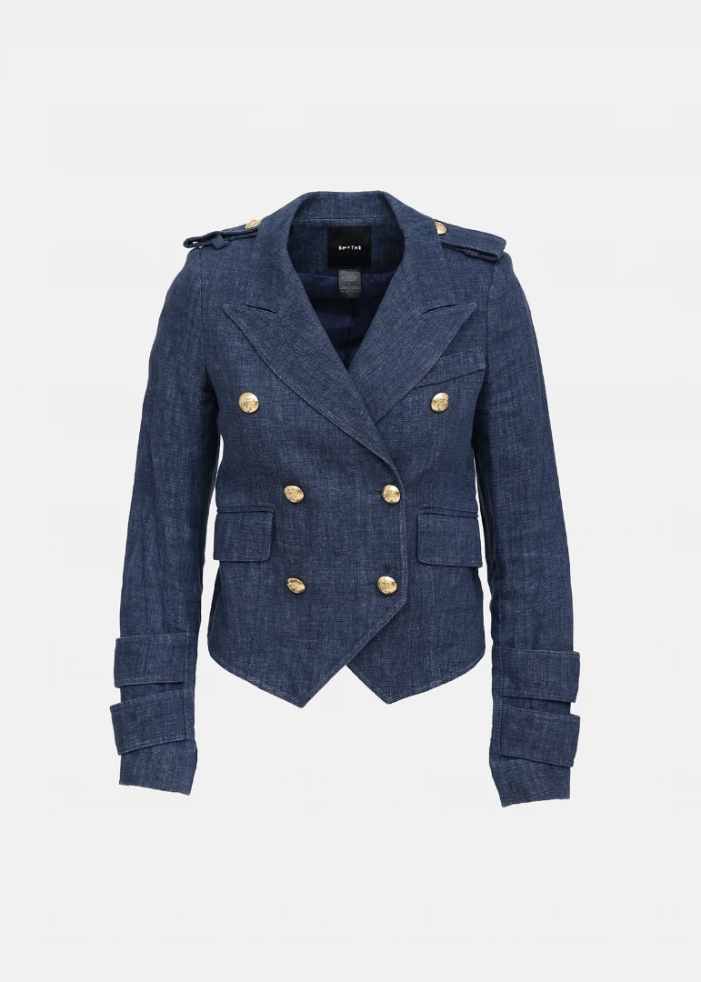 Smythe  Linen Denim Pagoda Blazer 2