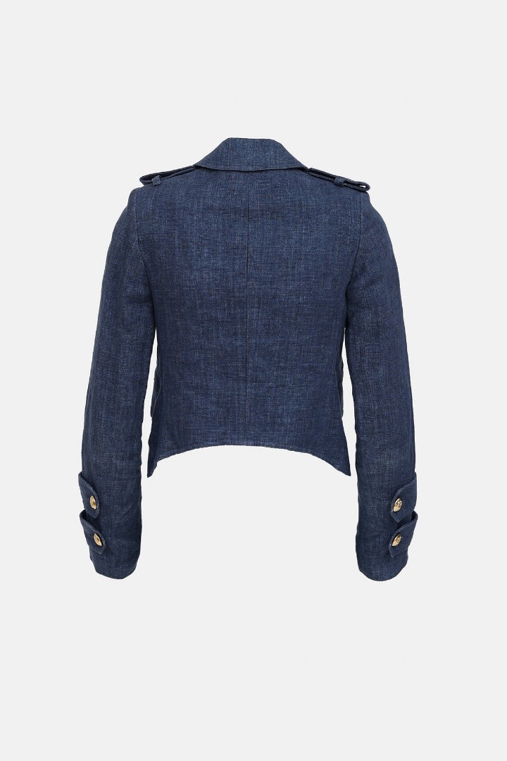 Smythe  Linen Denim Pagoda Blazer 2