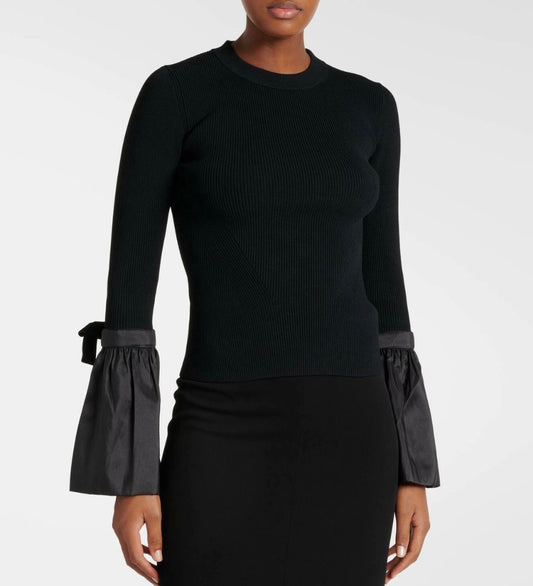 Jonathan Simkhai Agata Satin Trimmed Rib Knit S