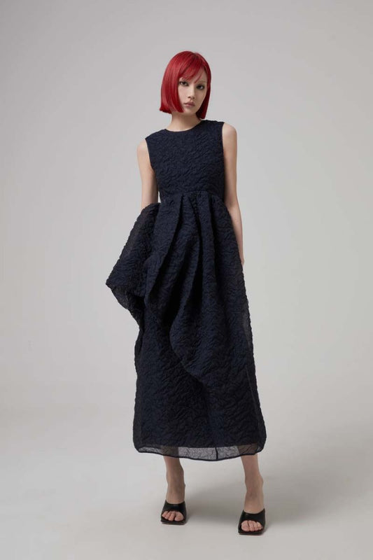 Cecilie Bahnsen Fang Dress in Navy - Size 4