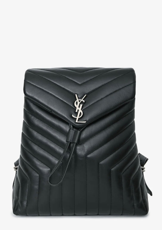 Saint Laurent Black Leather Medium LouLou Backpack