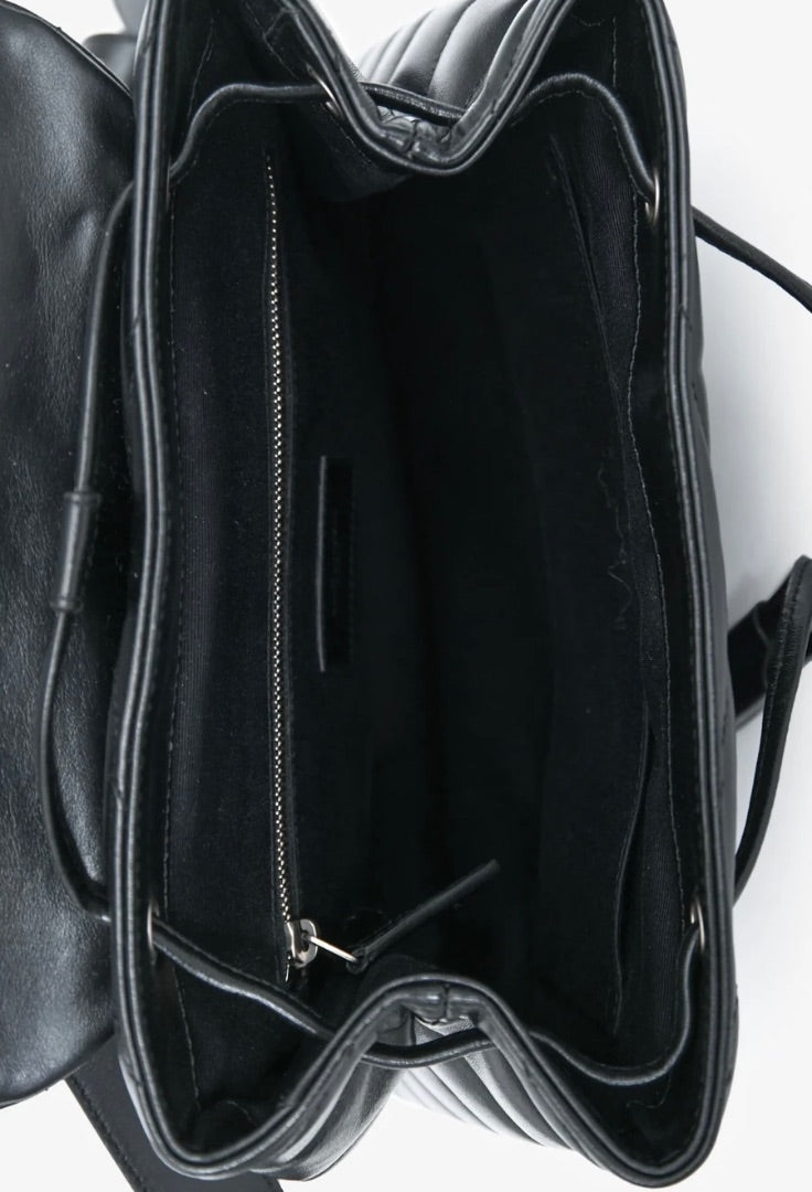 Saint Laurent Black Leather Medium LouLou Backpack