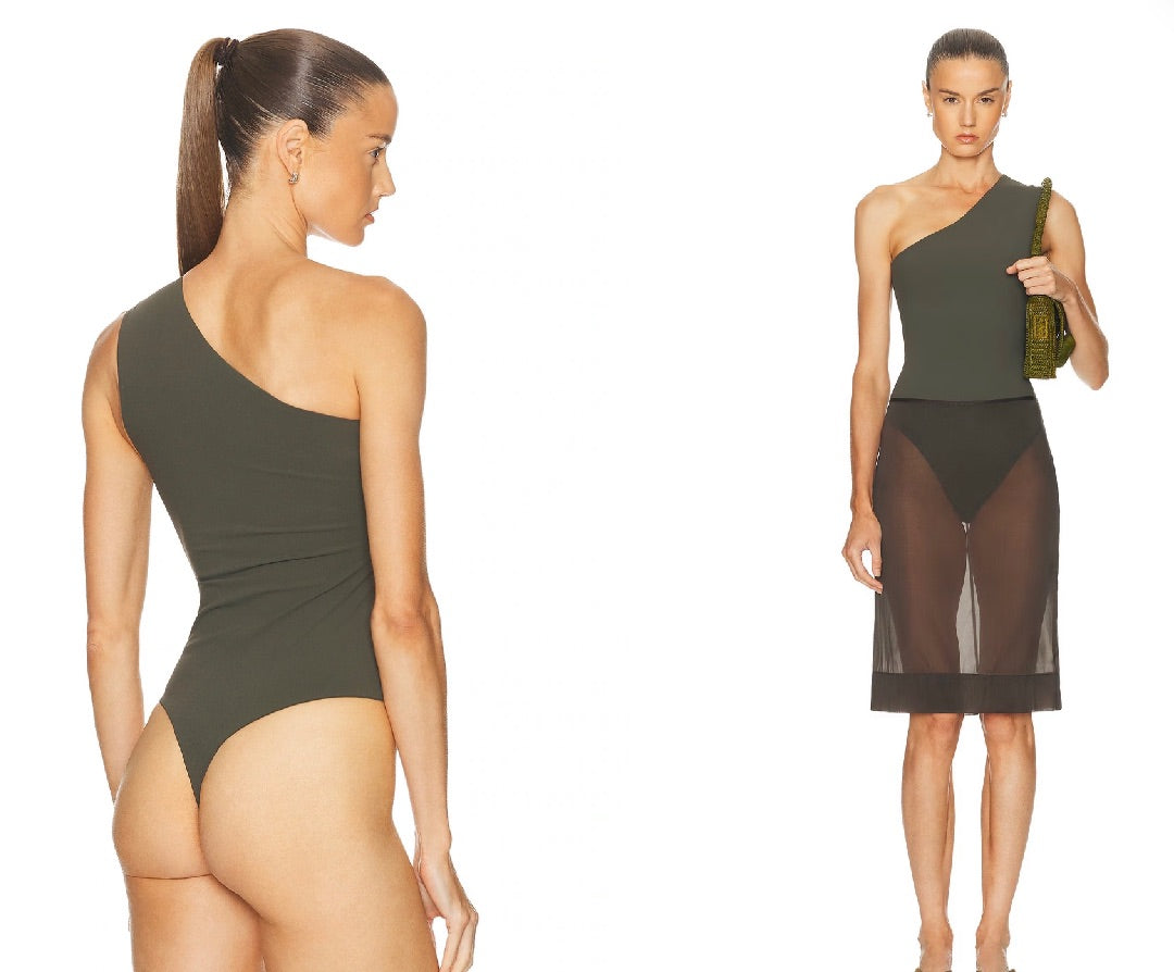 Eaves Army Green Jino Bodysuit BNWT XS