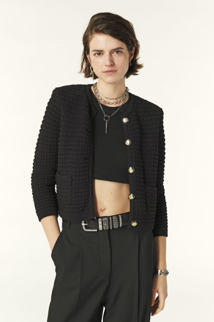 Ba&sh Gaspard Lady Jacket in Black - Size 3 (Large)