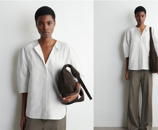 COS Sculptura Pima Cotton Poplin Top 38