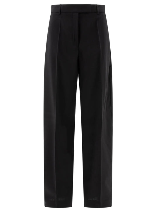 Sportmax Trousers In Stretch Wool Black - Size 8