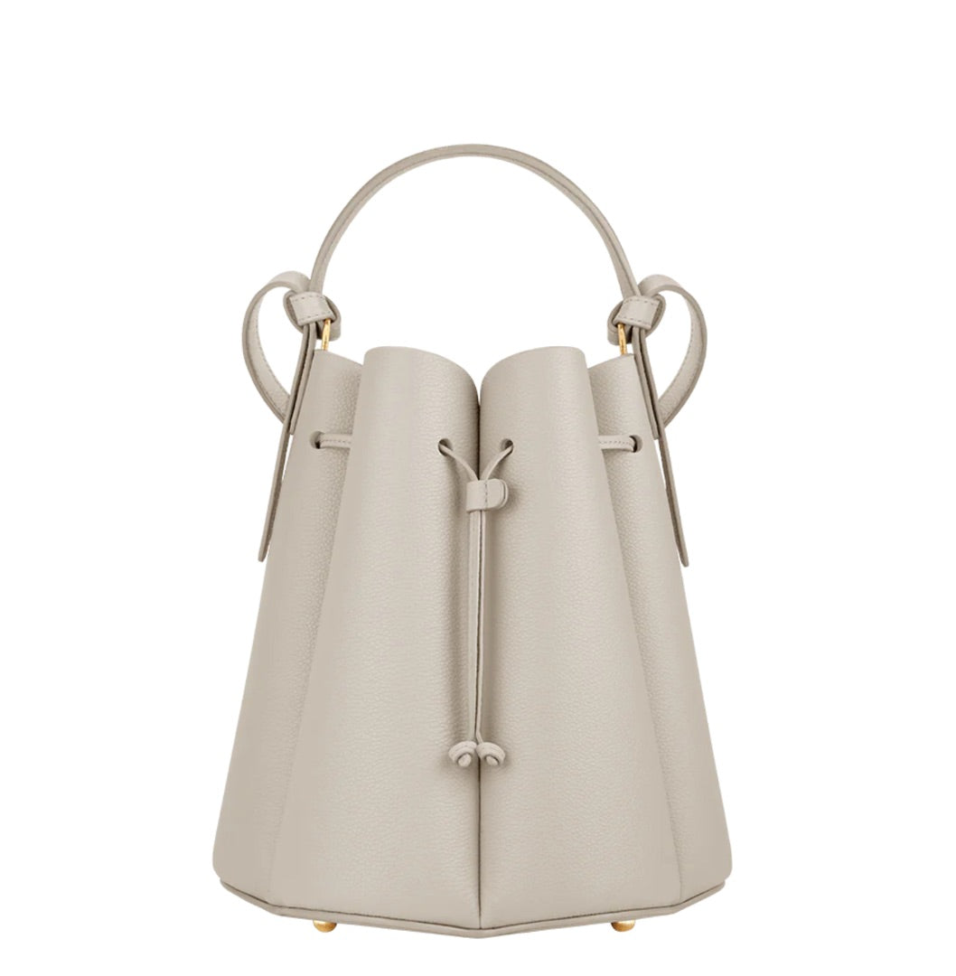 Polene Numéro Huit Bucket Bag in Textured Chalk