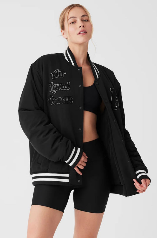 ALO G.O.A.T. Jacket in Black - Size XS (Oversized).