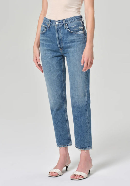 Agolde Riley High Rise Straight Crop Denim - Size 26