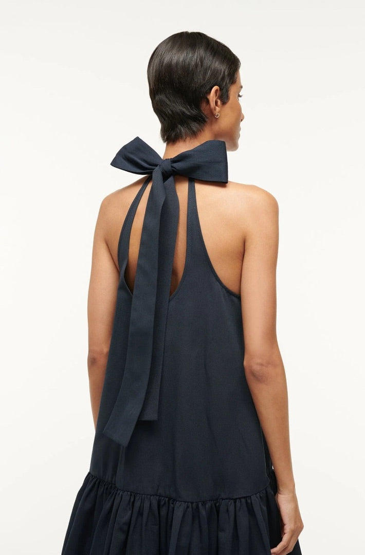 Staud Midi Marlowe Dress in Navy BNWT - Size Large (Fits like a L/XL)