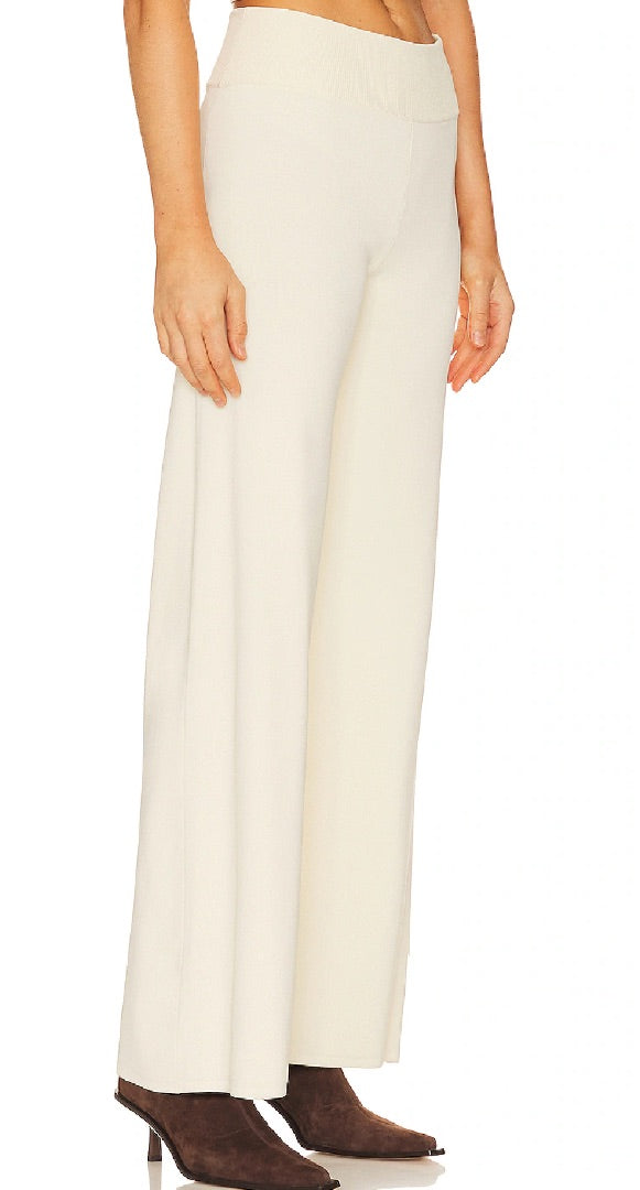 L'Acadmie Rita Knit Pants in Chalk - Size Small (Fits like an XS)