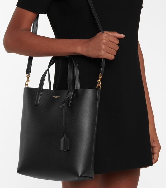 Saint Laurent Shopping Tote In Black Leather