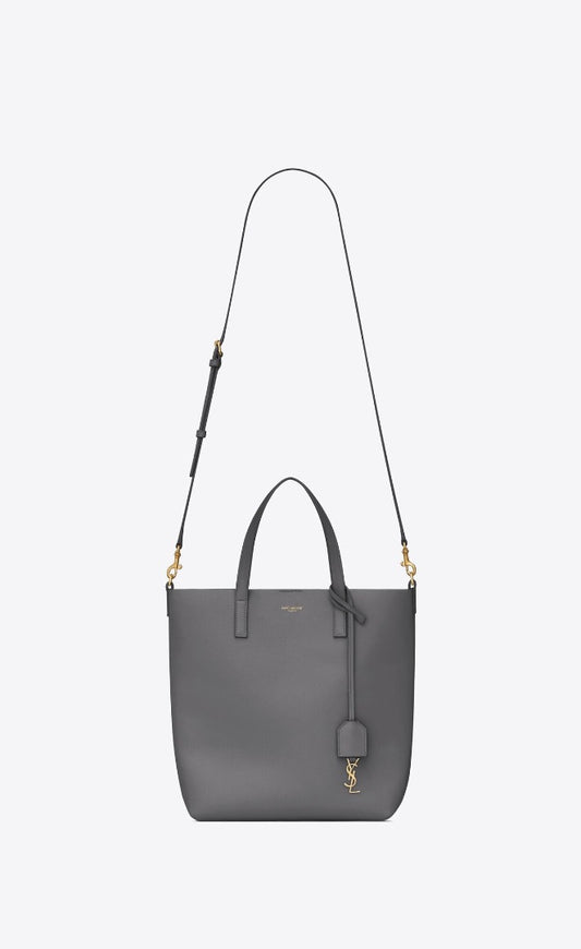 Saint Laurent Shopping Toy Bag in Supple Leather Storm