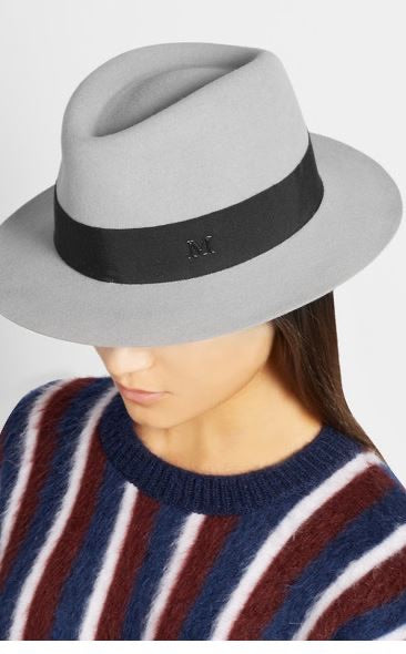 Michelle Mason Grey Felt Fedora