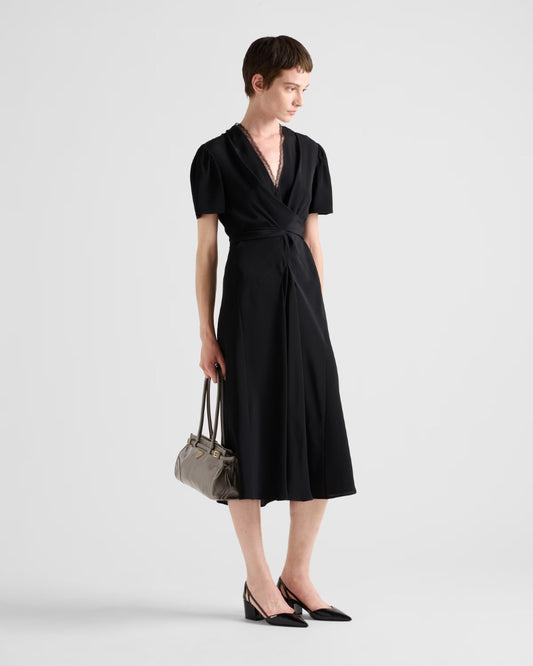 Prada Marocain Dress in Black - Size 40