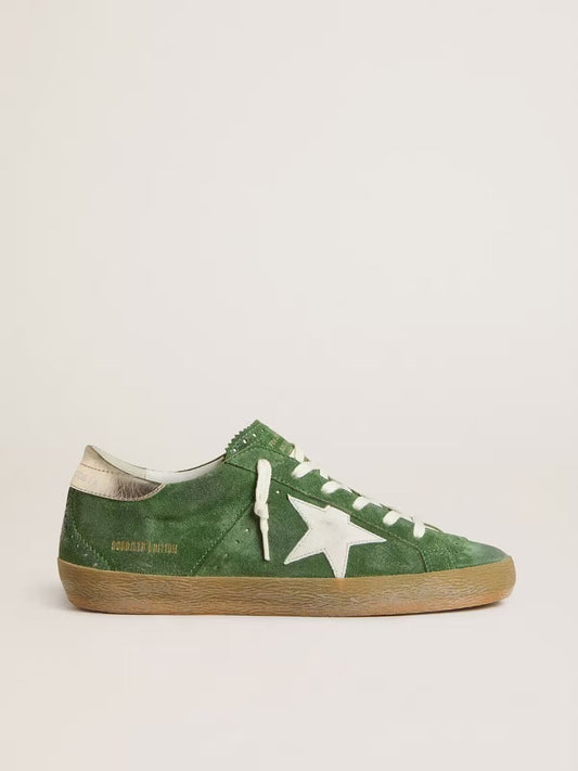 Golden Goose Superstar Green Suede/White Star - Size 38