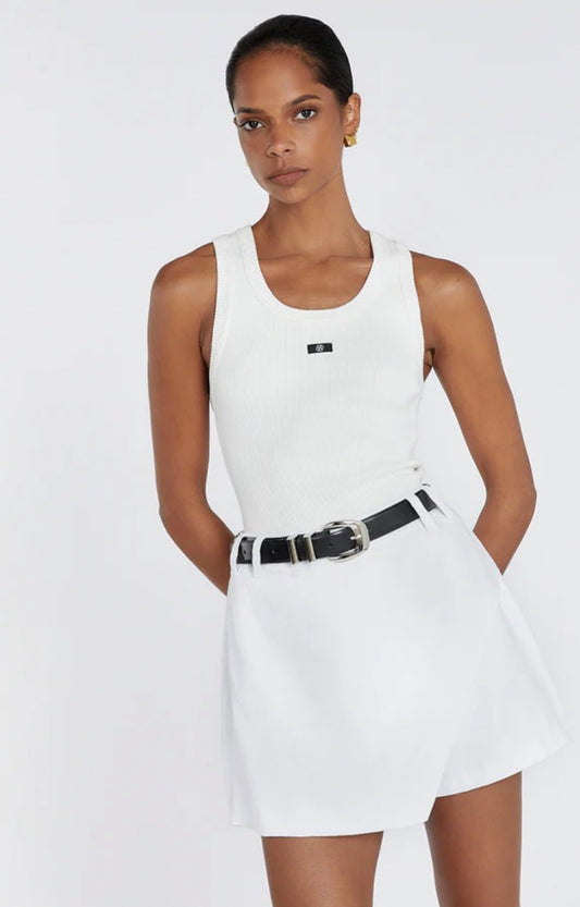 Dissh Aster White Linen Skort - Size 4