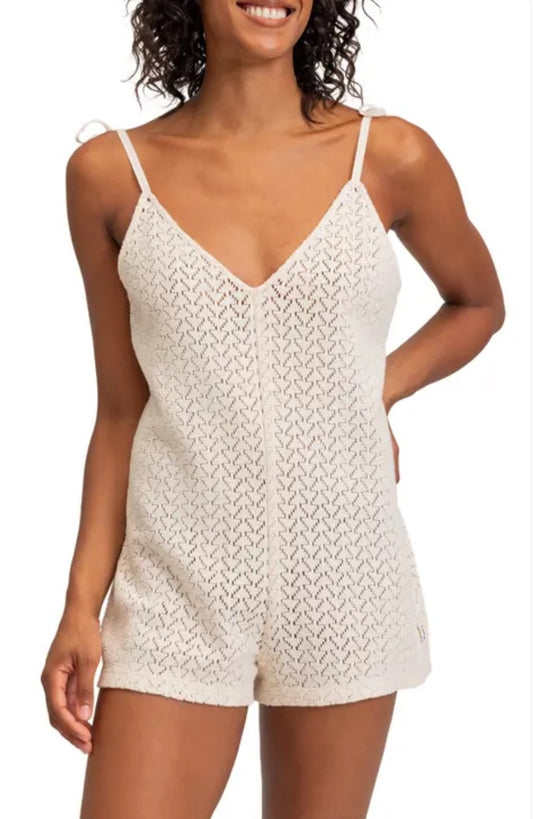 Roxy Ocean Riders Knit Cover-Up Romper - Size M