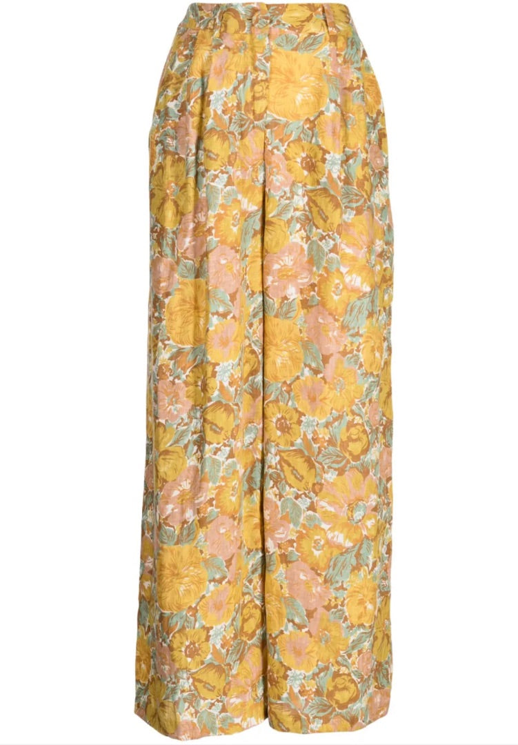 Faithfull The Brand Circa Floral-Print Linen Trousers - Size 6