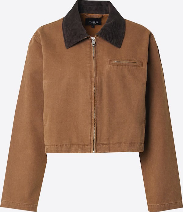 ONLY 'ONLCAVA' Barn Jacket in Caramel/Dark Brown BNWT - Size XS
