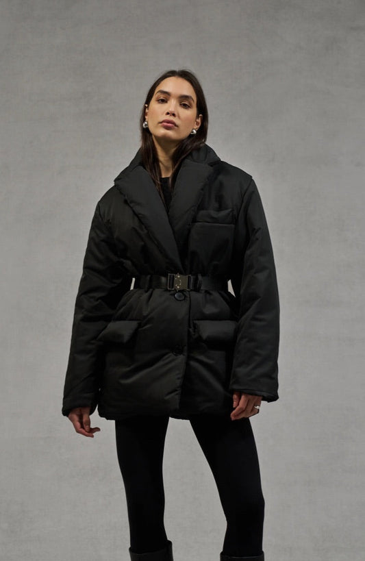 The Couture Club Nylon Padded Blazer Coat - UK 6 (Small)