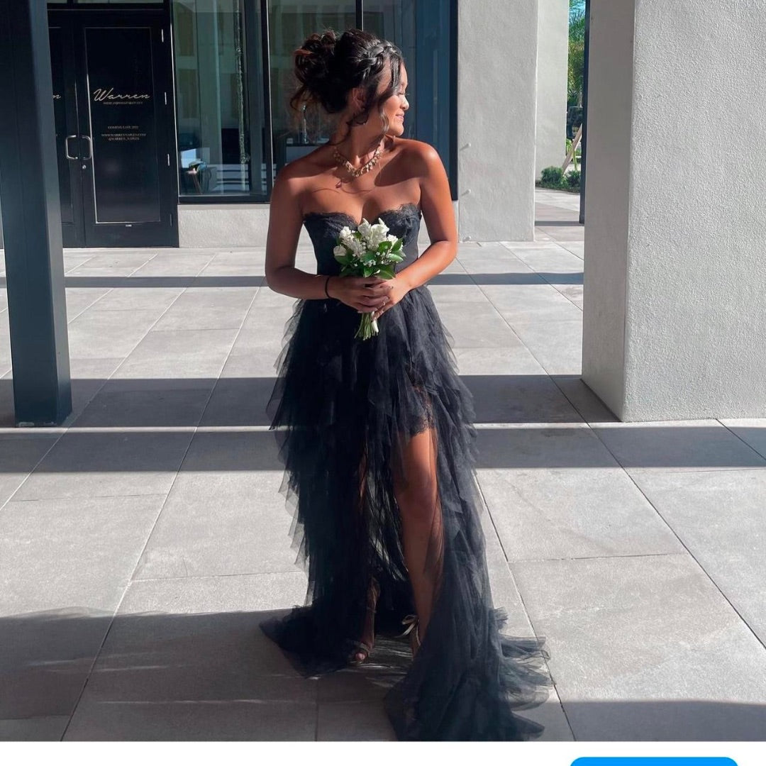 For Love & Lemons x REVOLVE Bustier Gown in Black - Size Small