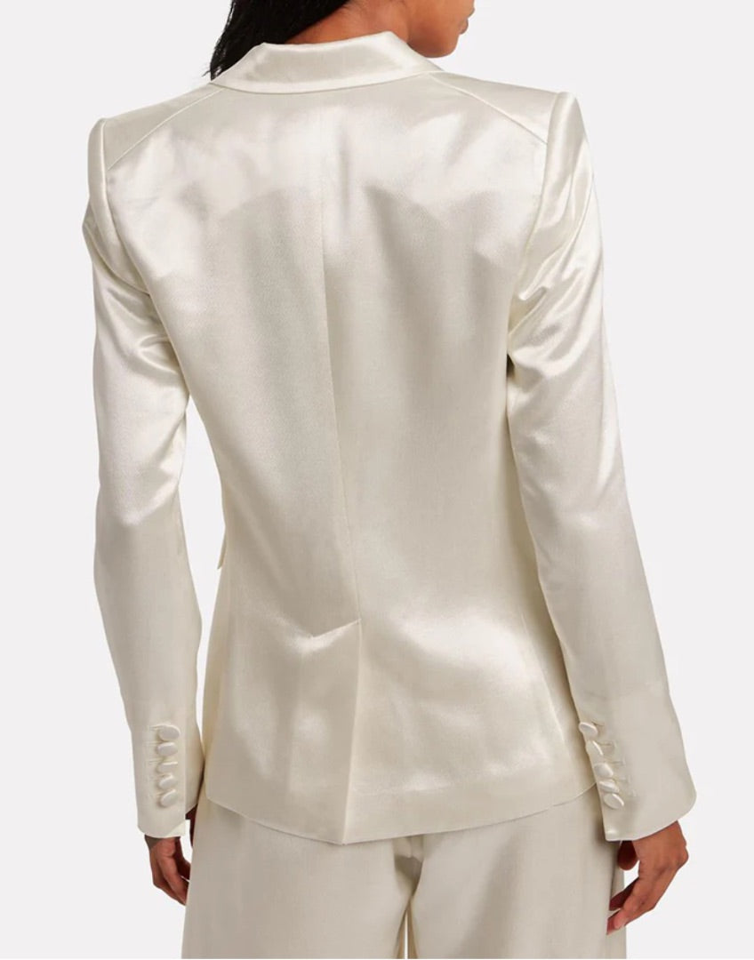 Veronica Beard Athens Satin Dickey Jacket (Size 4) & Noel Pant (Size 2, hemmed) Set