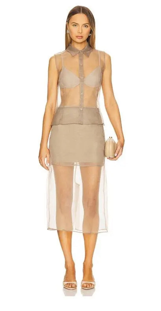 L'Academie by Marianna Blaire Top (S) & Midi Skirt (XS) Set BNWT