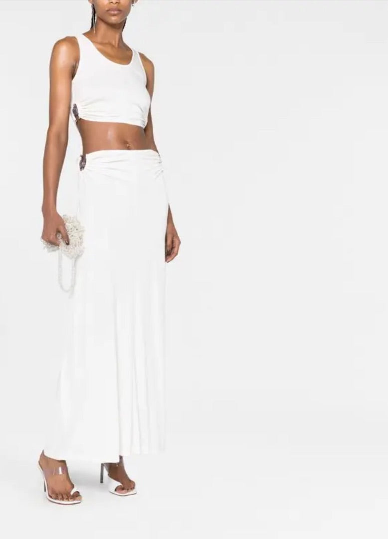 Christopher Esber Duality Orbit Crop Top & Ruched Skirt Set - Size 2/4 (UK 8)