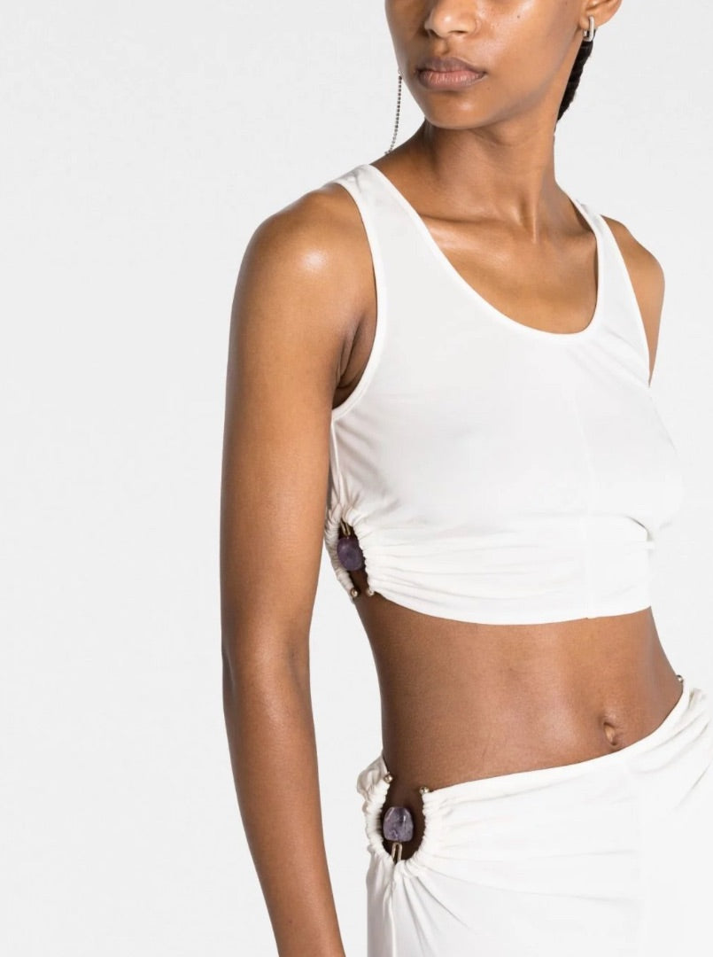 Christopher Esber Duality Orbit Crop Top & Ruched Skirt Set - Size 2/4 (UK 8)