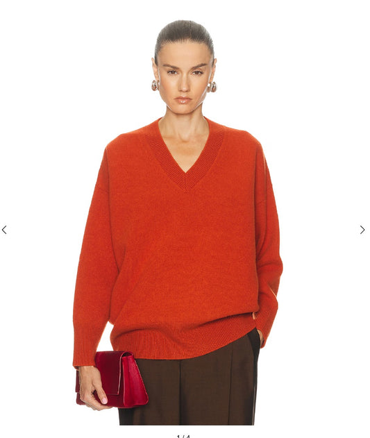 Rohe V-Neck Knitted Jumper - Size 34