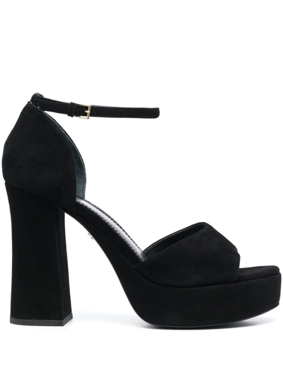 Tory Burch Platform Sandal 115mm in Black Suede - Size 7.5