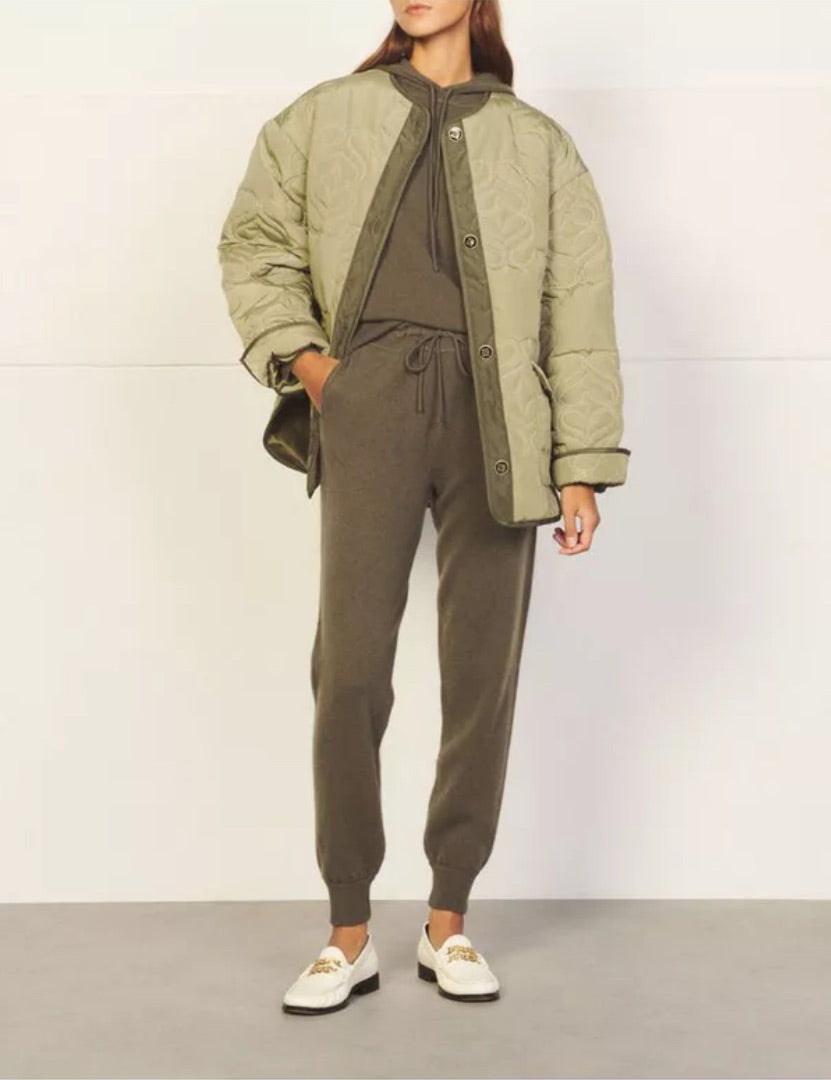 Sandro Oversized Quilted Jacket - Size 36 (Fits like a 4)