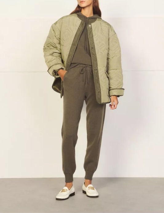 Sandro Oversized Quilted Jacket - Size 36 (Fits like a 4)