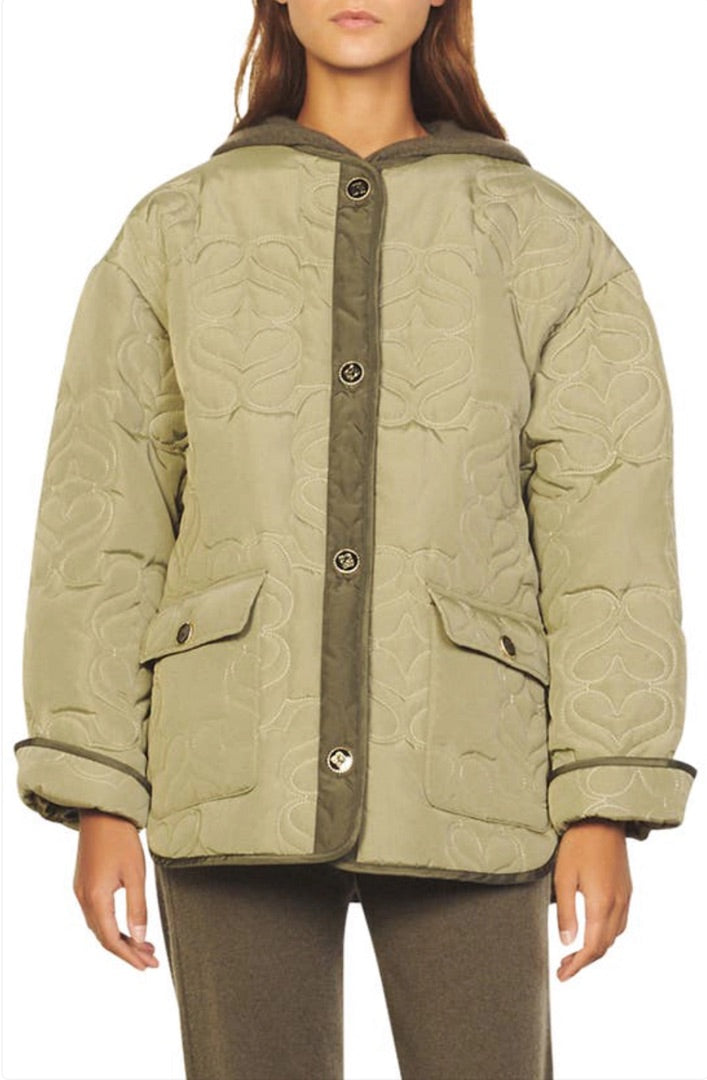 Sandro Oversized Quilted Jacket - Size 36 (Fits like a 4)