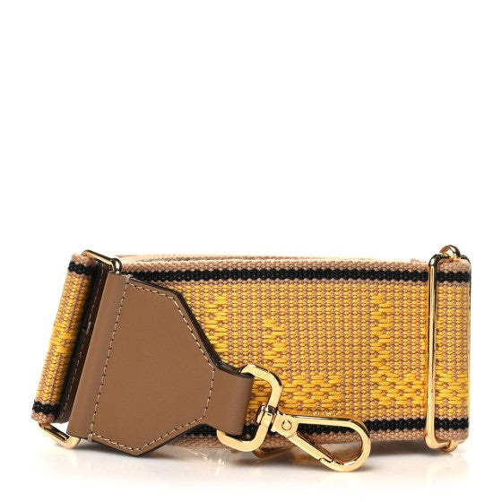 Fendi Cannete Ribbon Poly Vitello King Logo strap