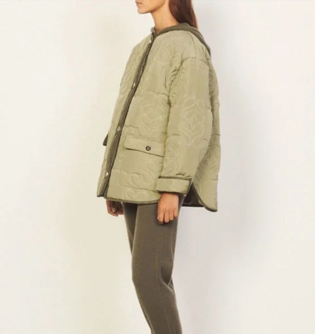 Sandro Oversized Quilted Jacket - Size 36 (Fits like a 4)