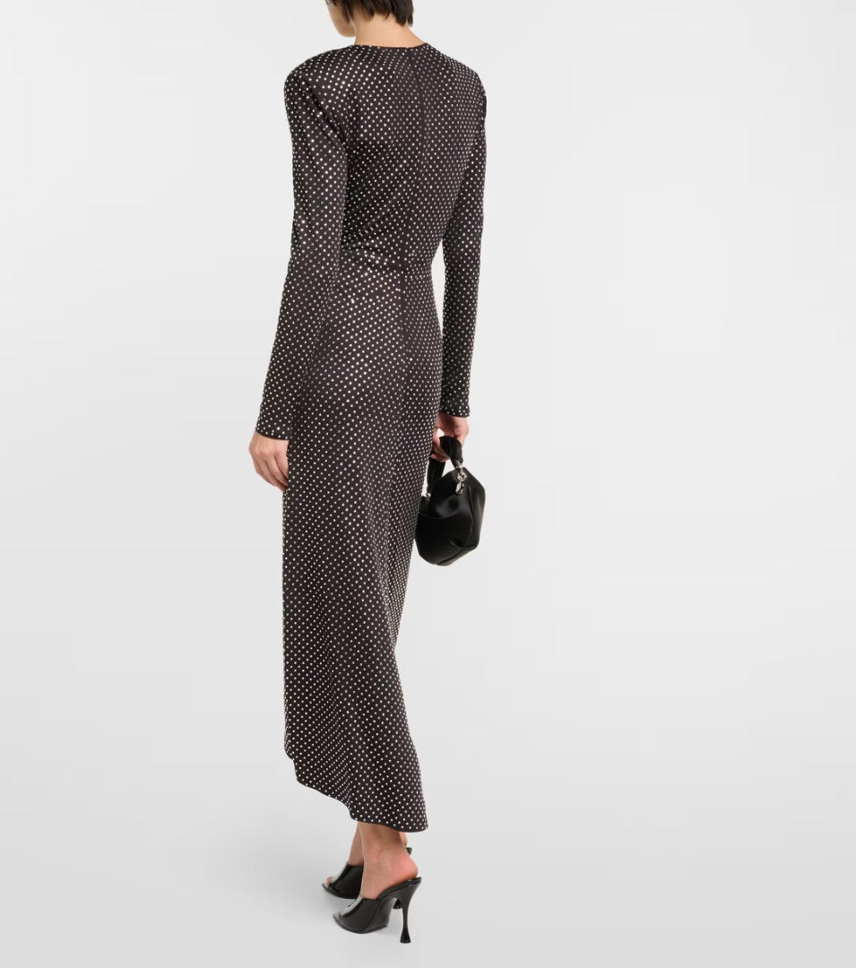 Veronica Beard Rhinestone-Embellished Maxi Dress - Size L