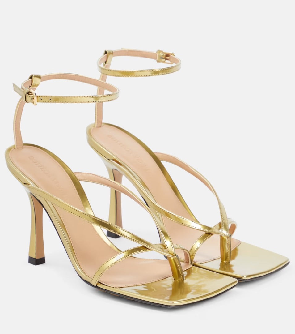 Bottega Veneta Stretch Sandal gold Size BNIB 40