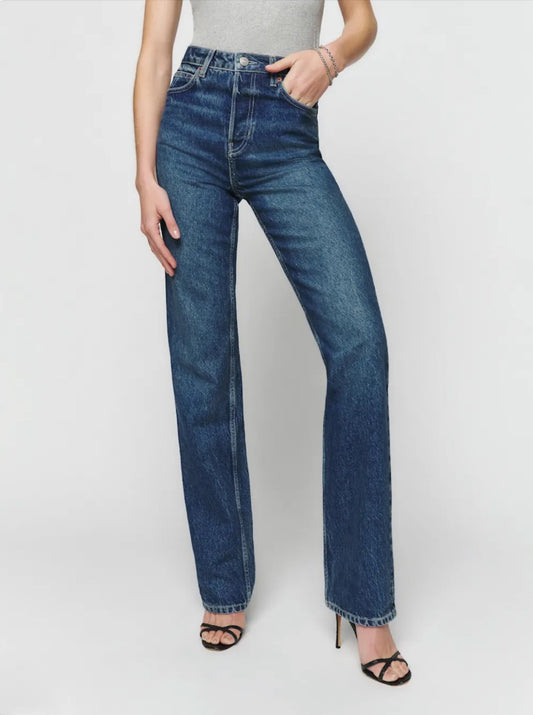 Reformation Cynthia High Rise Straight Jeans in Lanier - Size 26 (Brand New)