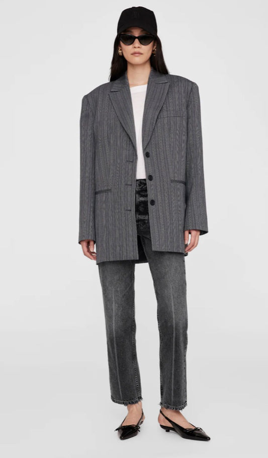 Anine Bing Women's Jeremy Cap in Monogram Black - Brand New