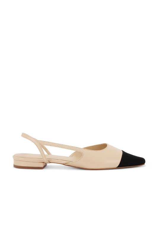 Raye Donit Flats in Nude/Black - Size 7 (Fits 7-7.5)