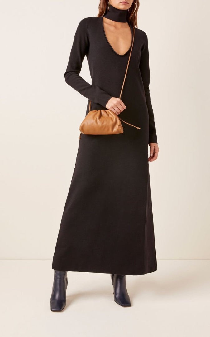 Bottega Veneta The Pouch Mini Gathered Leather Bag in Caramel
