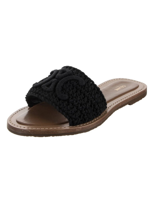 Celine Triomphe Leather Mules - Size 37.5