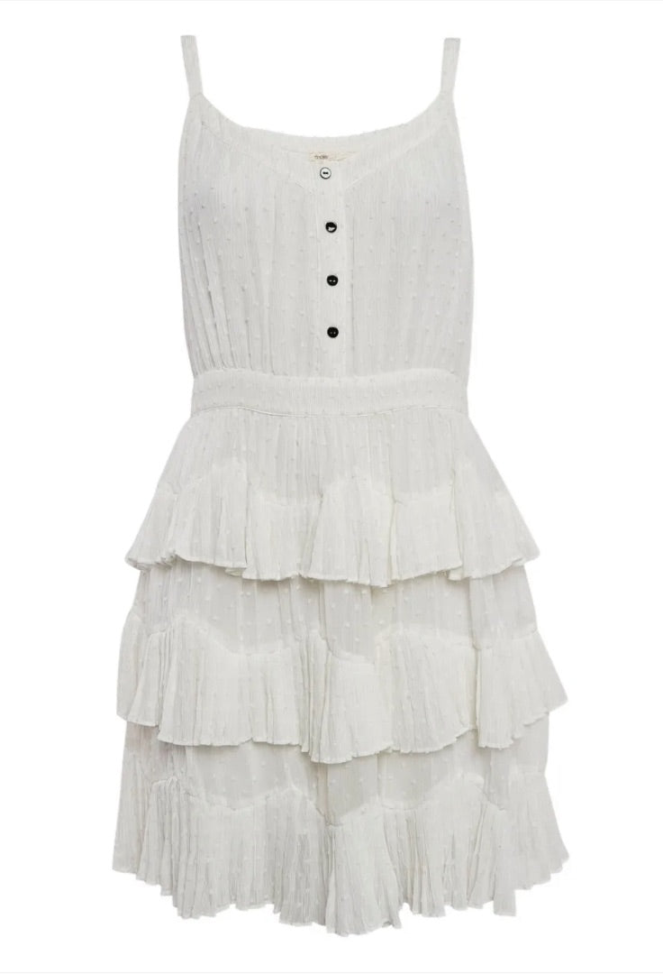 Maje Tiered Button Dress - Size 1