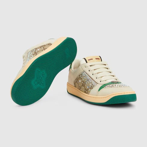 Gucci Women's GG Crystal Screener Sneaker - Size 39.5