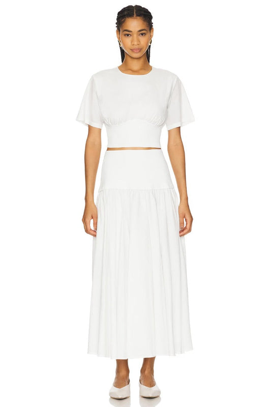 Jonathan Simkhai Adair Crewneck Crop top S & Jonathan Simkhai Stella Maxi Skirt S Set