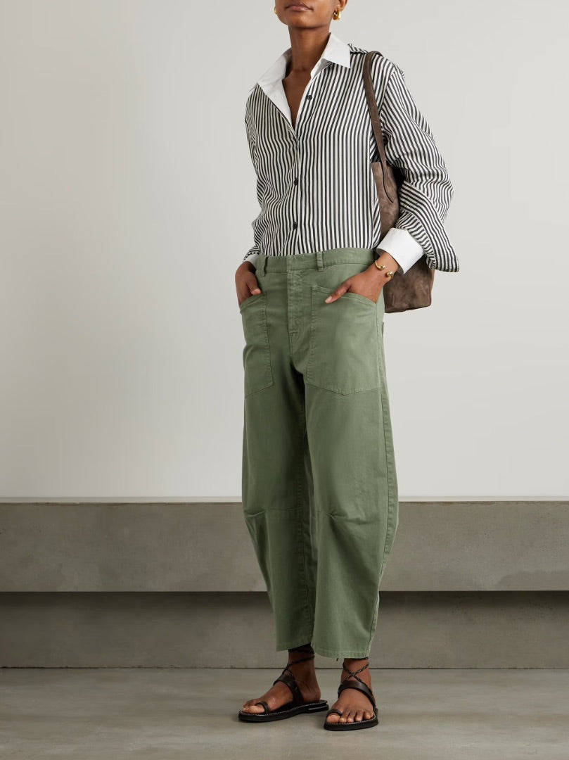 Nili Lotan Shon Pants in Green - Size 0