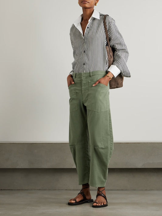 Nili Lotan Shon Pants in Green - Size 0