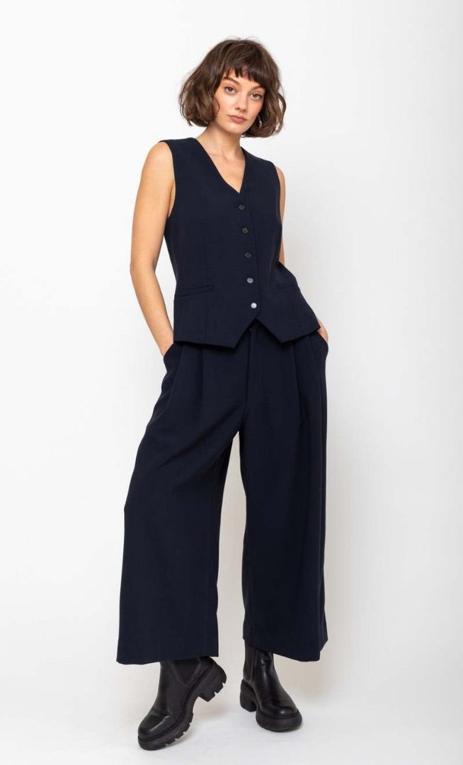 Rachel Comey Serie Vest & Walcott Pants Set in Navy - Size 0 (XS)